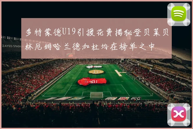 多特蒙德U19引援花费揭秘登贝莱贝林厄姆哈兰德加杜均在榜单之中